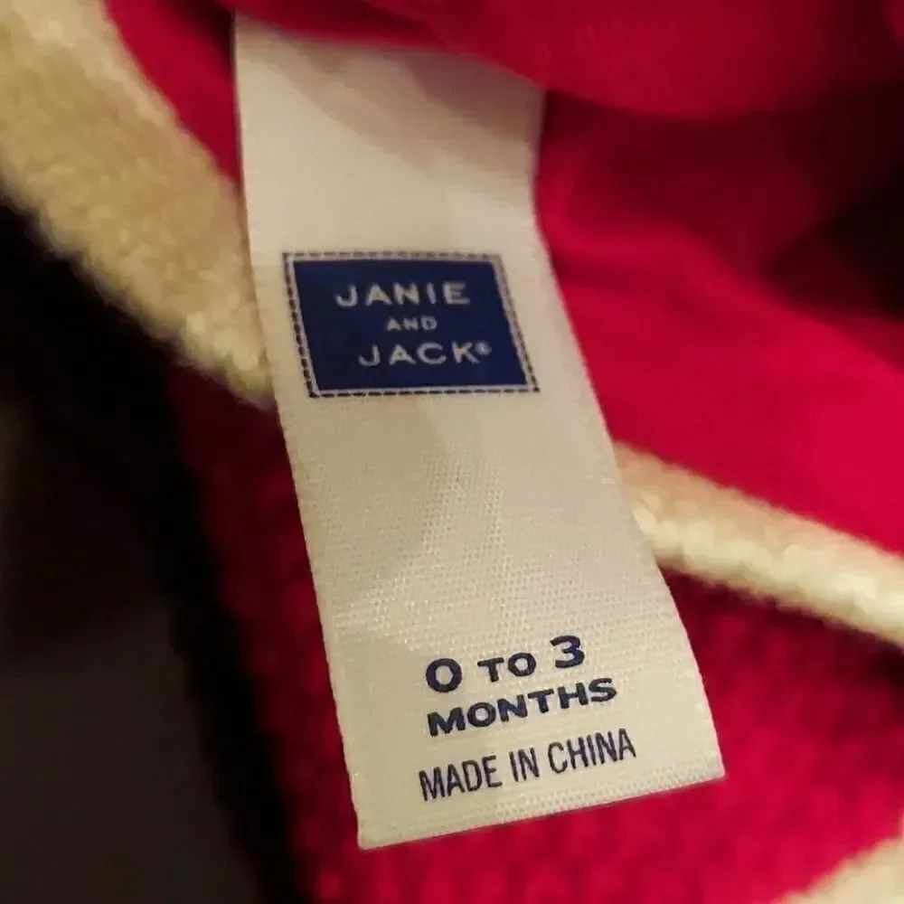 Janie and Jack Red Santa Hat 0-3M